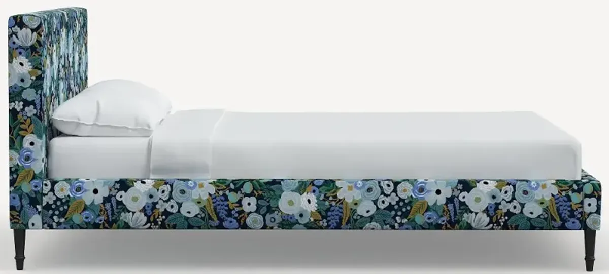 Rifle Paper Co Elly Garden Party Blue King Platform Bed