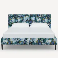 Rifle Paper Co Elly Garden Party Blue King Platform Bed