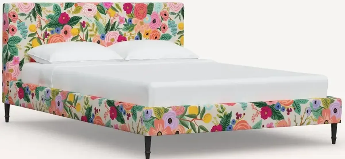 Rifle Paper Co Elly Garden Party Pink Twin Platform Bed