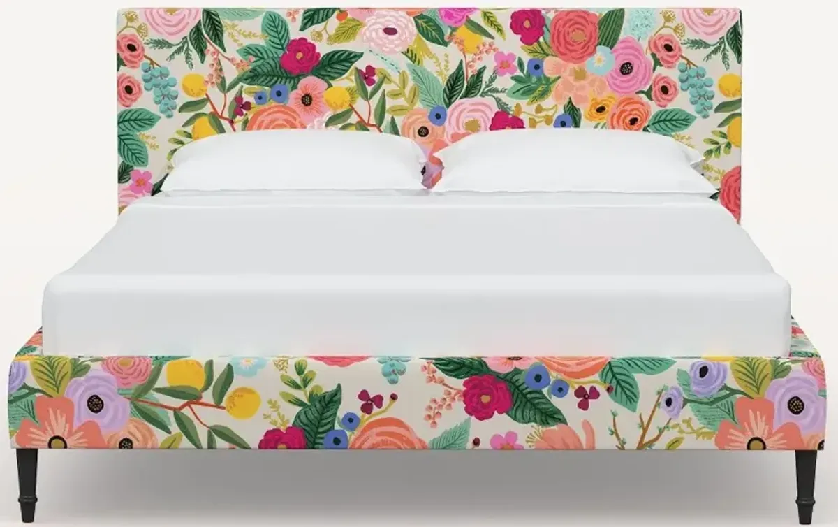 Rifle Paper Co Elly Garden Party Pink Twin Platform Bed