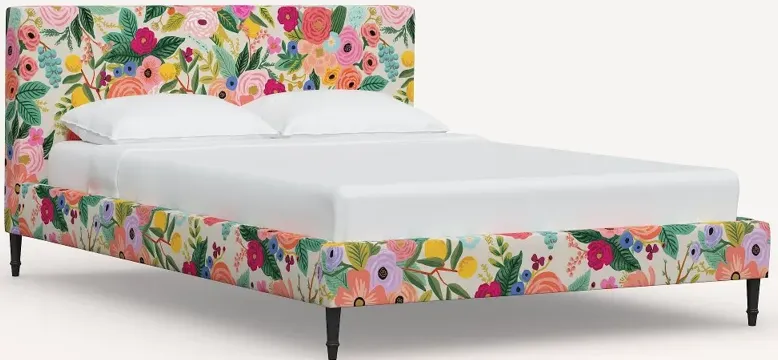 Rifle Paper Co Elly Garden Party Pink Full Platform Bed