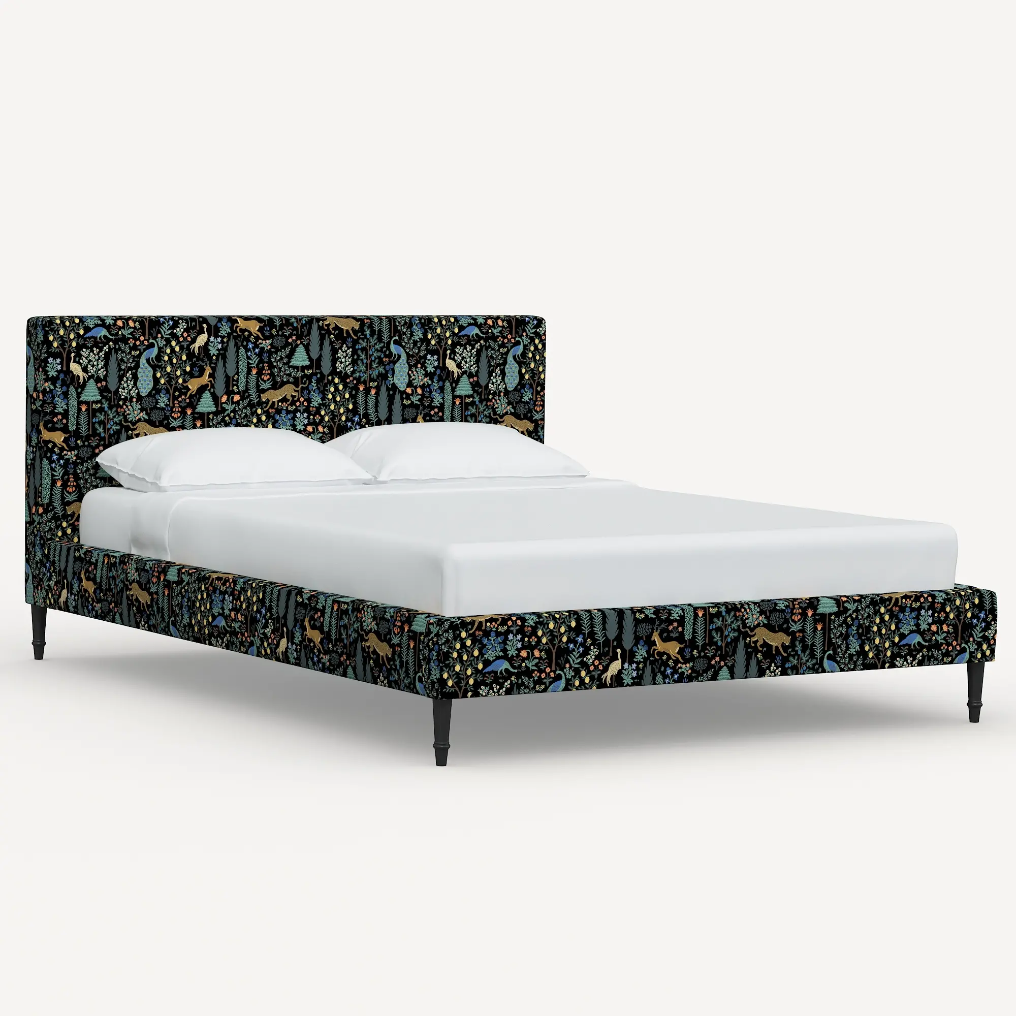 Rifle Paper Co Elly Menagerie Black Twin Platform Bed