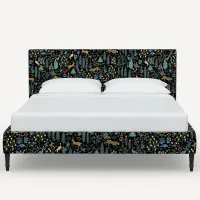 Rifle Paper Co Elly Menagerie Black Twin Platform Bed