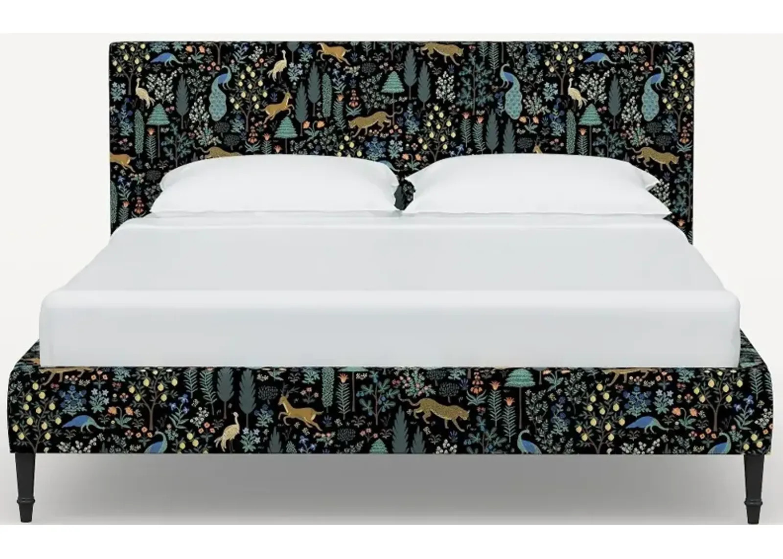 Rifle Paper Co Elly Menagerie Black Twin Platform Bed