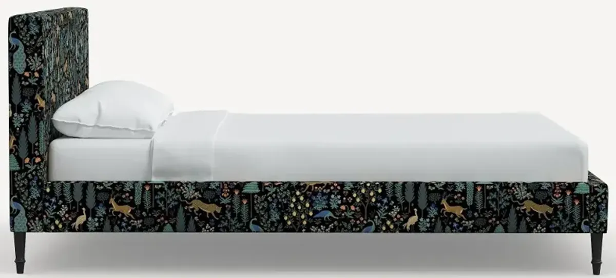 Rifle Paper Co Elly Menagerie Black King Platform Bed