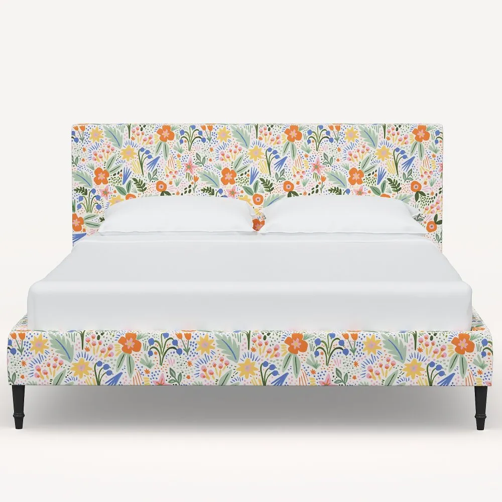 Rifle Paper Co Elly Multicolor Floral Full Platform Bed