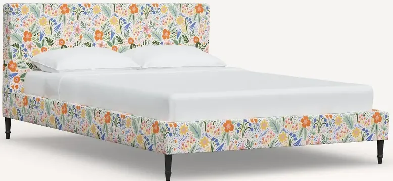 Rifle Paper Co Elly Multicolor Floral Queen Platform Bed