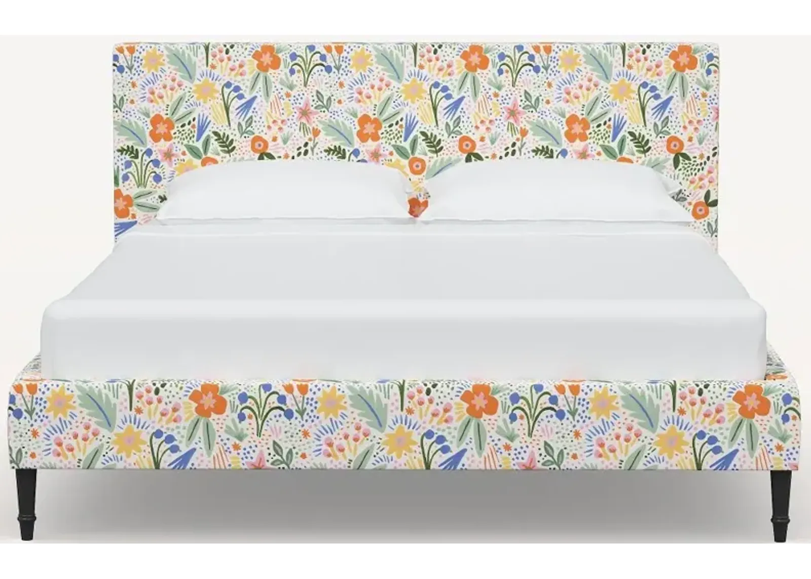 Rifle Paper Co Elly Multicolor Floral Queen Platform Bed