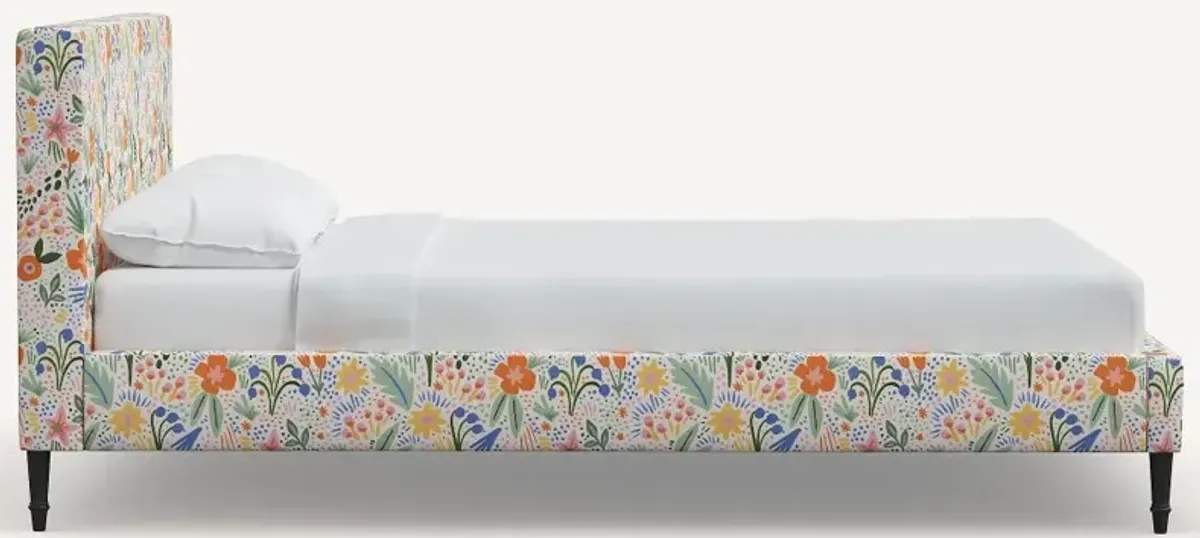 Rifle Paper Co Elly Multicolor Floral King Platform Bed