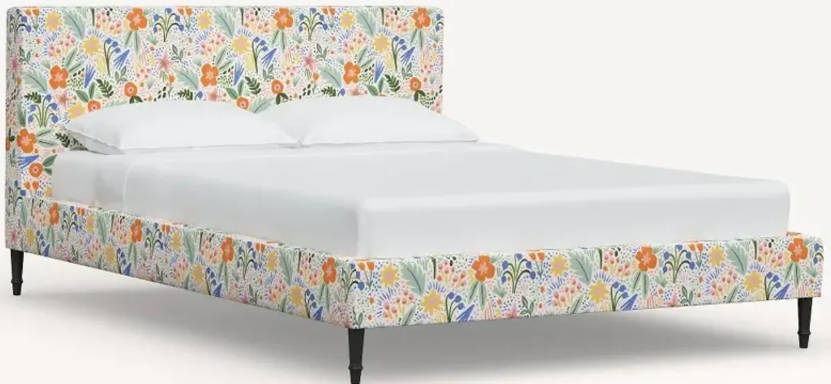 Rifle Paper Co Elly Multicolor Floral King Platform Bed