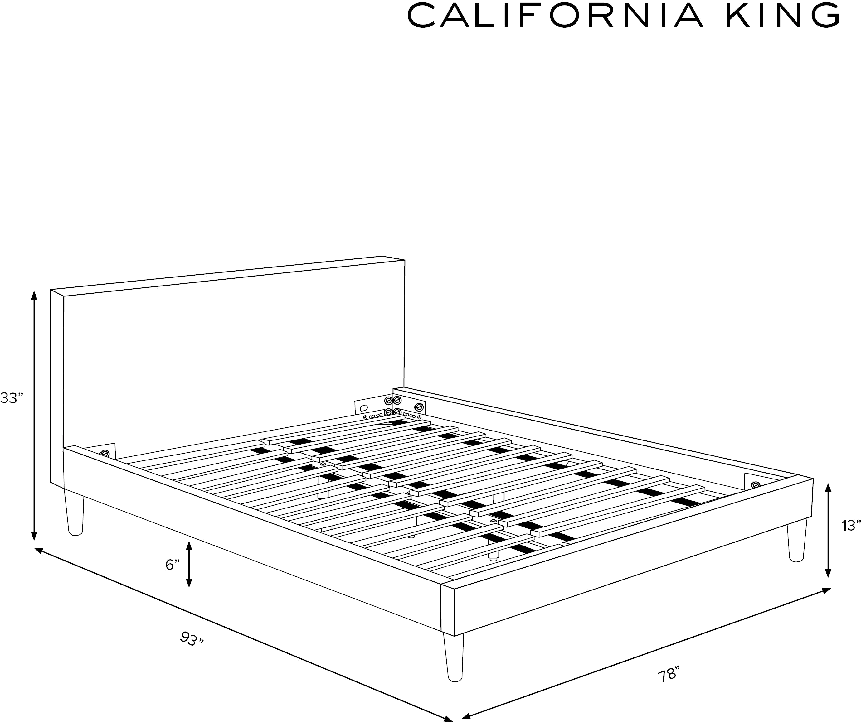 Rifle Paper Co Elly Multicolor Floral Cal-King Platform Bed