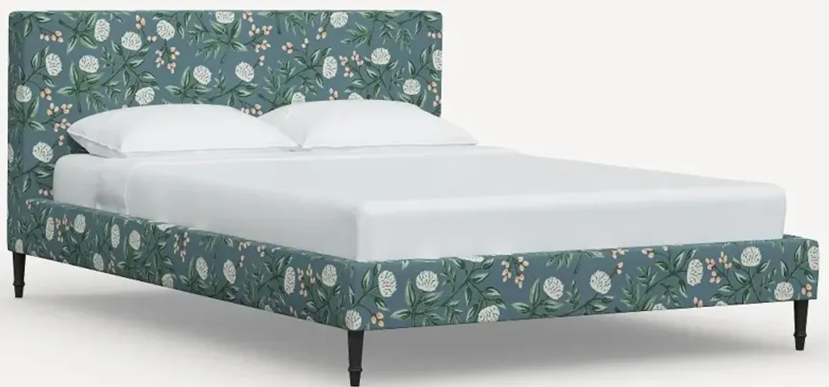 Rifle Paper Co Elly Emerald Peonies Twin Platform Bed