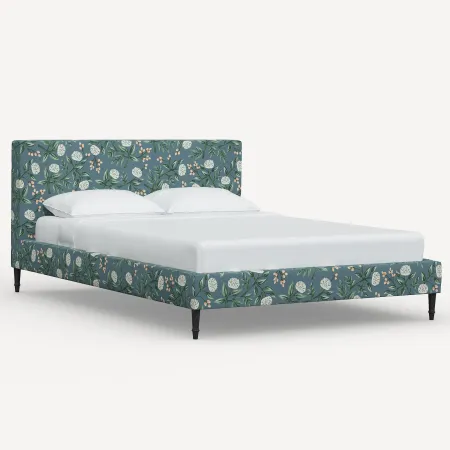 Rifle Paper Co Elly Emerald Peonies Full Platform Bed
