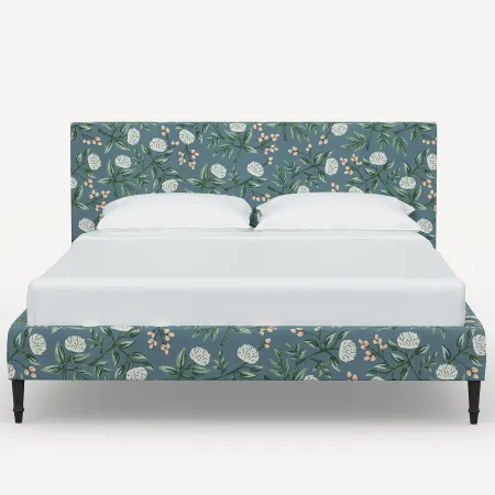 Rifle Paper Co Elly Emerald Peonies King Platform Bed