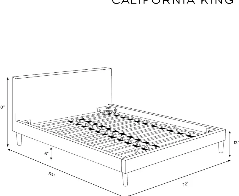 Rifle Paper Co Elly Emerald Peonies Cal-King Platform Bed