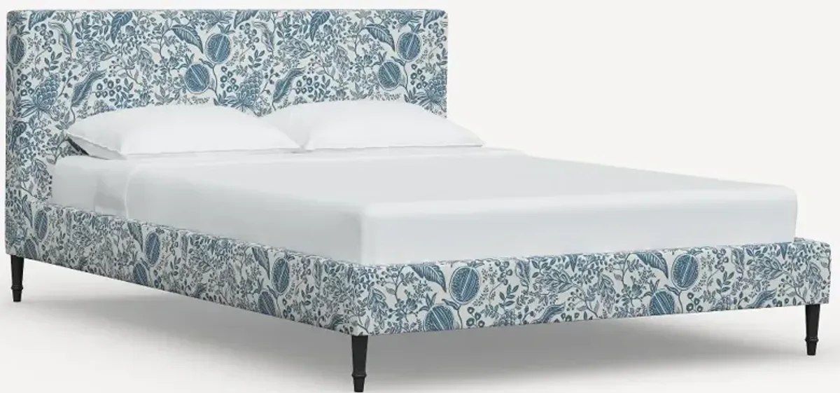 Rifle Paper Co Elly Blue Pomegranate Full Platform Bed