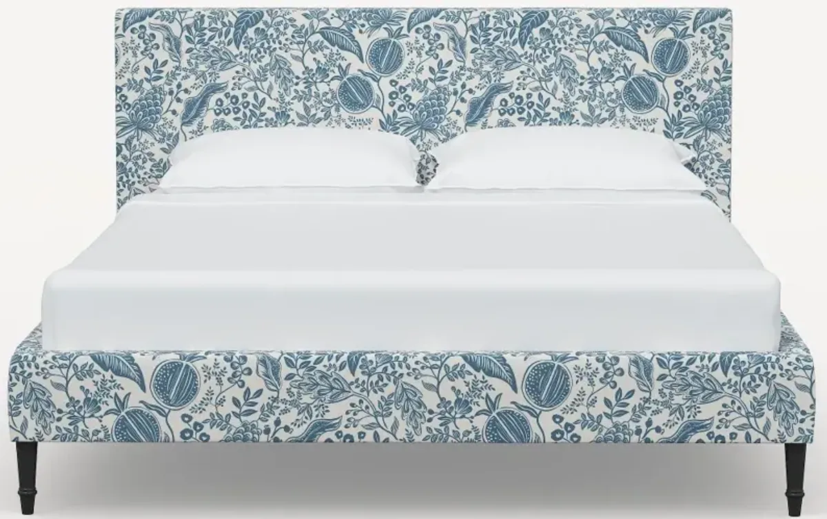 Rifle Paper Co Elly Blue Pomegranate Full Platform Bed