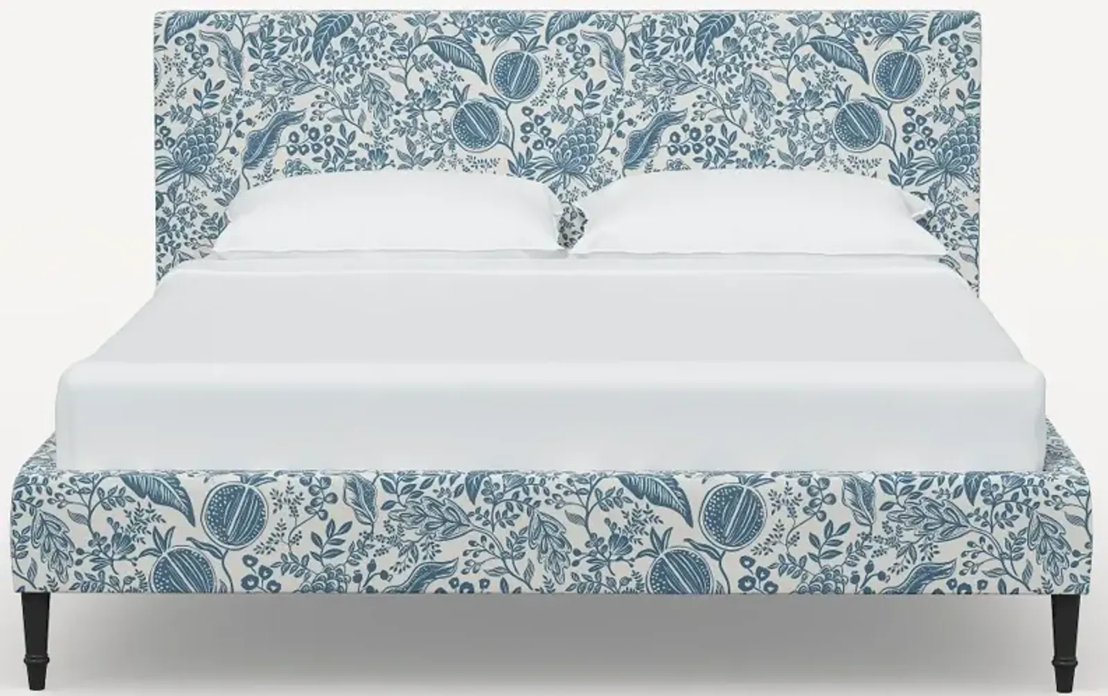 Rifle Paper Co Elly Blue Pomegranate Queen Platform Bed