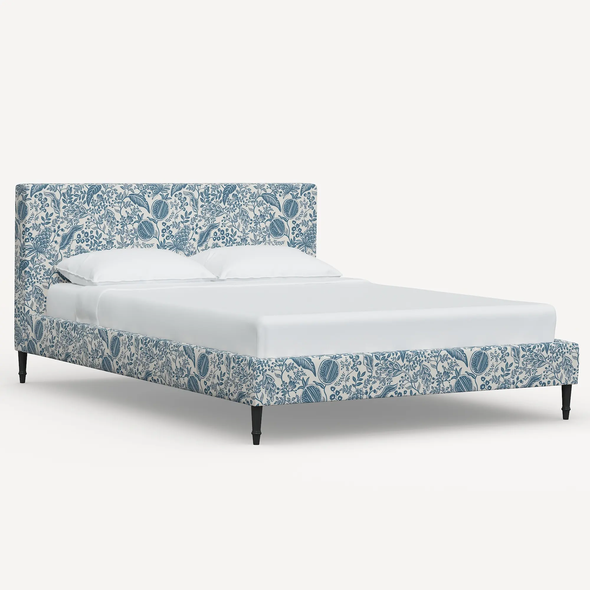 Rifle Paper Co Elly Blue Pomegranate Cal-King Platform Bed