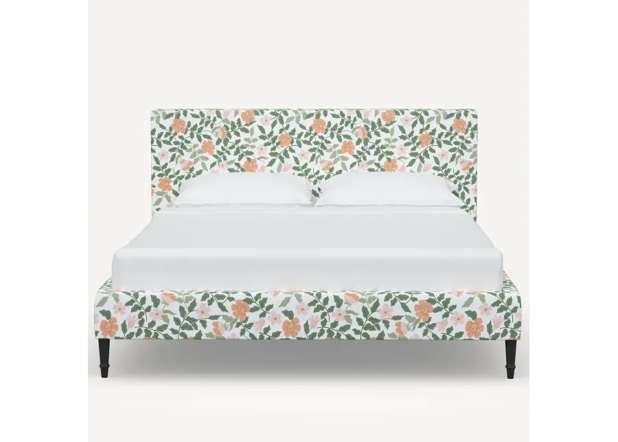 Rifle Paper Co Elly Primrose Blush & Cream Full Platform Bed