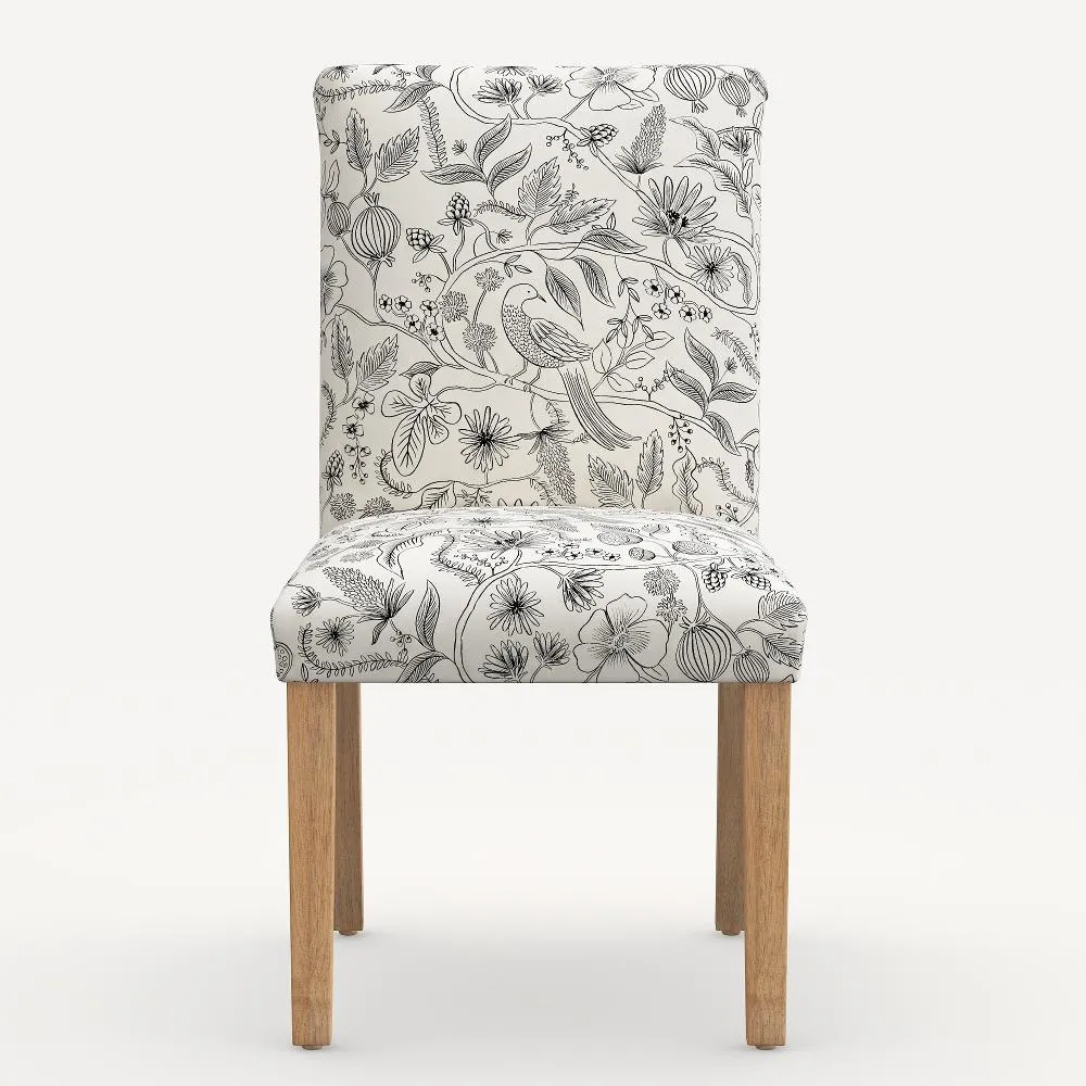 Rifle Paper Co. Lorraine Aviary Cream & Black Dining Chair