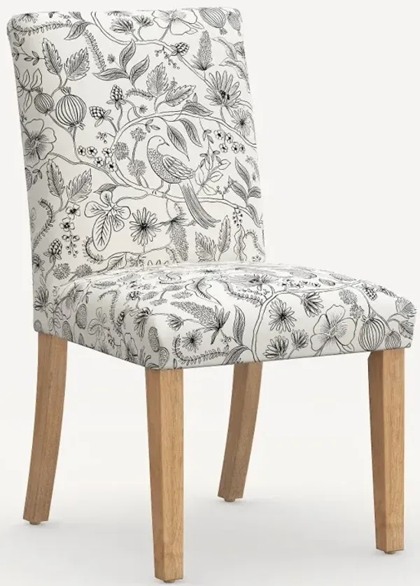 Rifle Paper Co. Lorraine Aviary Cream & Black Dining Chair