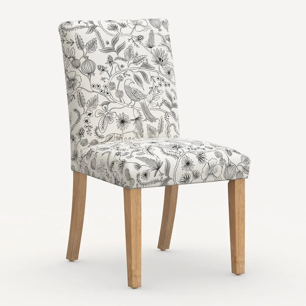 Rifle Paper Co. Lorraine Aviary Cream & Black Dining Chair