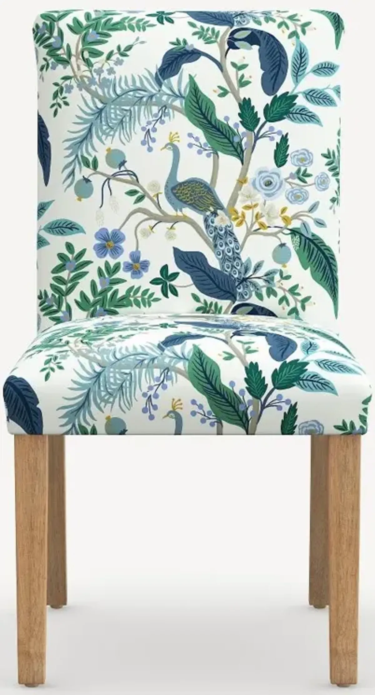 Rifle Paper Co. Lorraine Blue Peacock Dining Chair