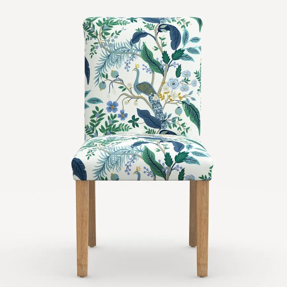 Rifle Paper Co. Lorraine Blue Peacock Dining Chair