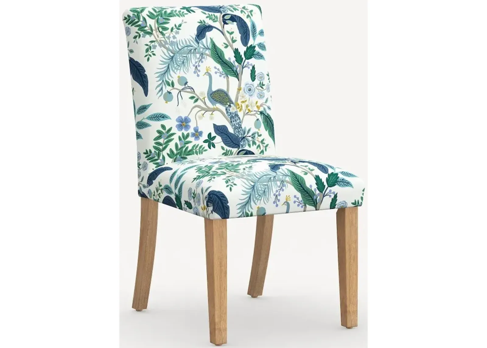 Rifle Paper Co. Lorraine Blue Peacock Dining Chair