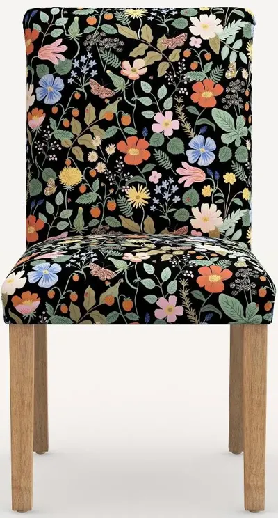 Rifle Paper Co. Black Strawberry Fields Dining Chair