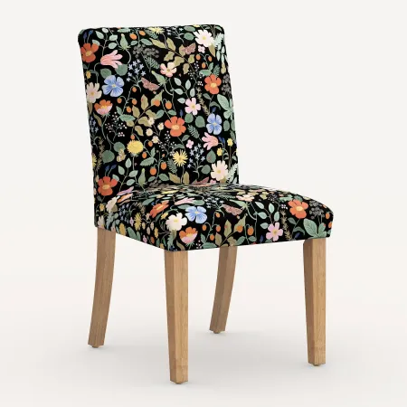Rifle Paper Co. Black Strawberry Fields Dining Chair