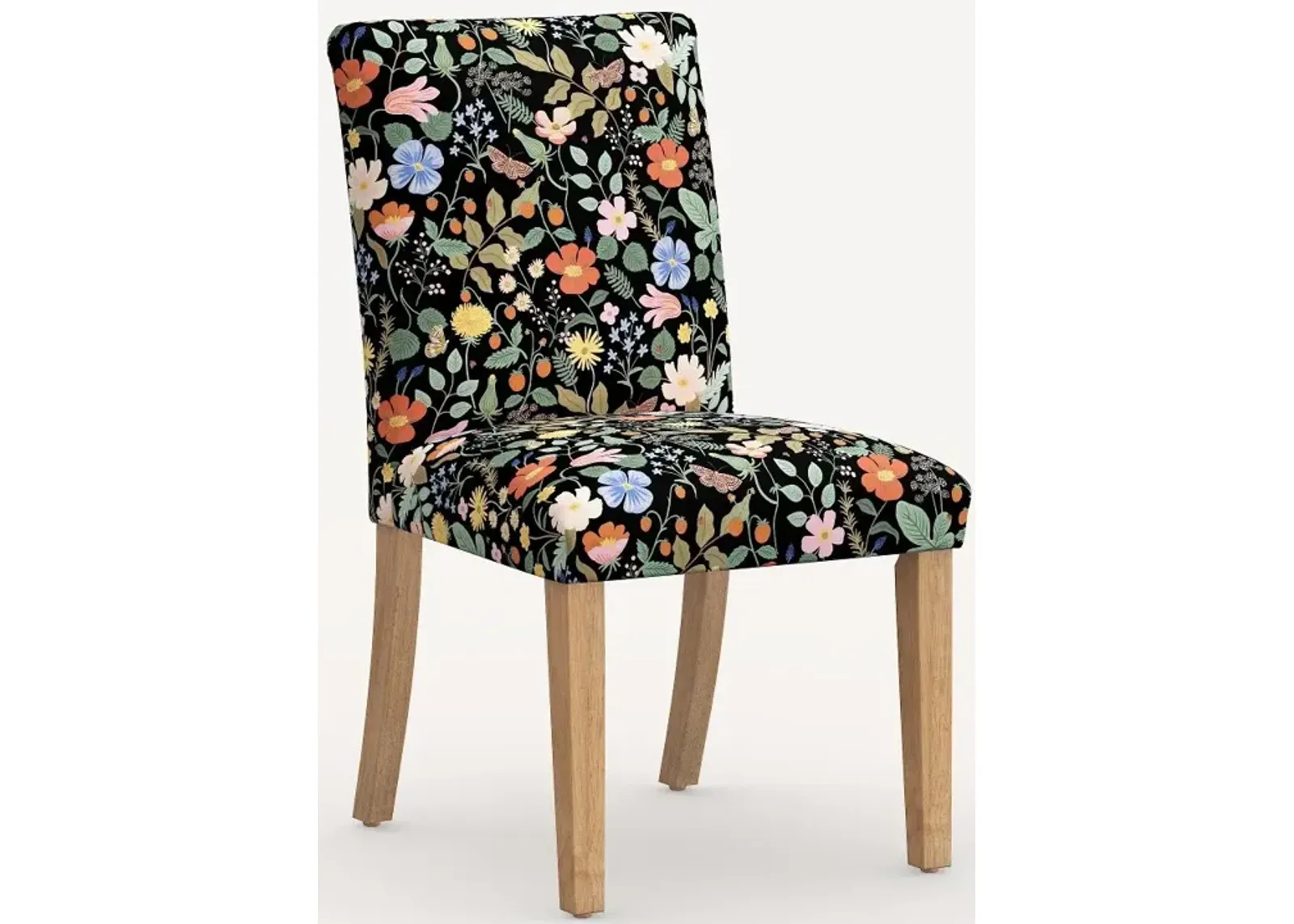 Rifle Paper Co. Black Strawberry Fields Dining Chair