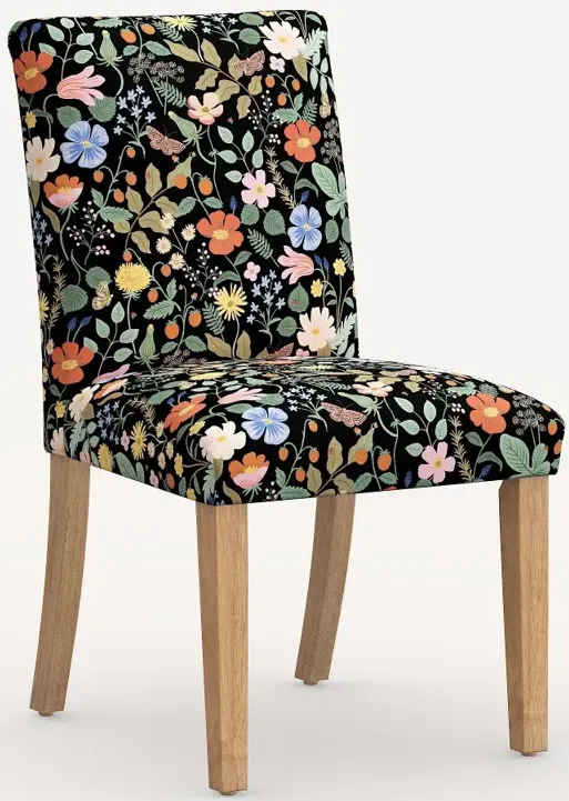 Rifle Paper Co. Black Strawberry Fields Dining Chair