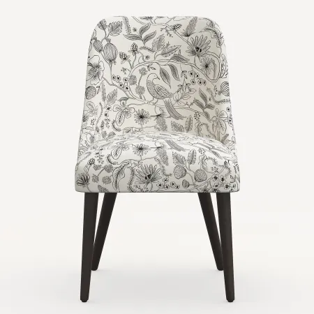 Rifle Paper Co. Clare Aviary Cream & Black Dining Chair