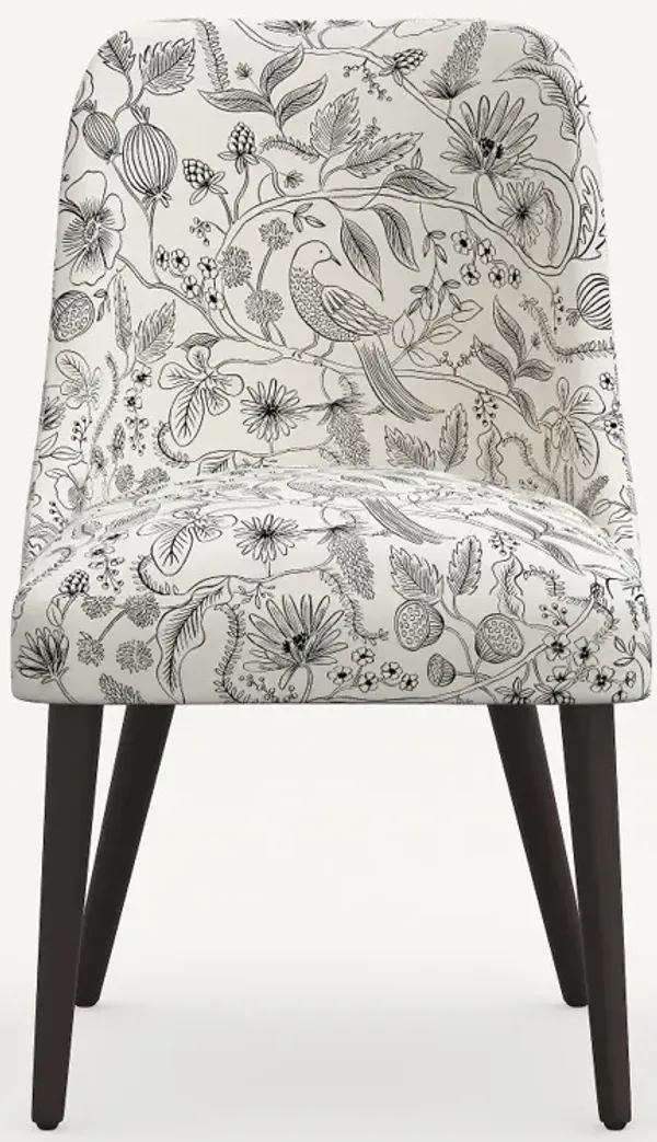 Rifle Paper Co. Clare Aviary Cream & Black Dining Chair