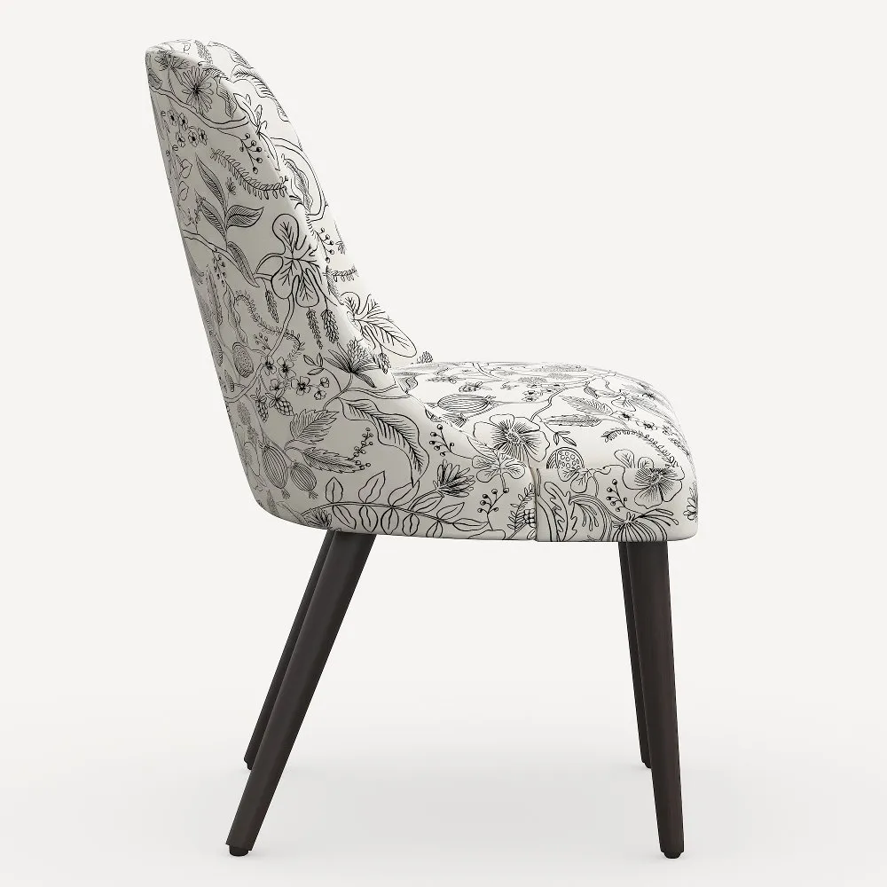 Rifle Paper Co. Clare Aviary Cream & Black Dining Chair