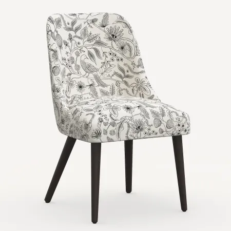 Rifle Paper Co. Clare Aviary Cream & Black Dining Chair