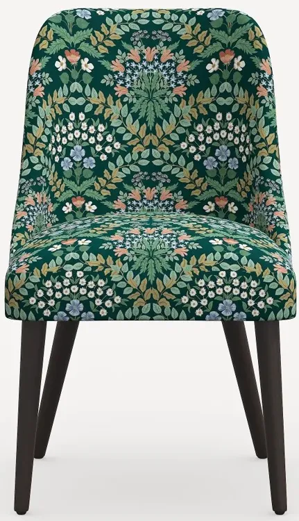 Rifle Paper Co. Clare Bramble Emerald Dining Chair