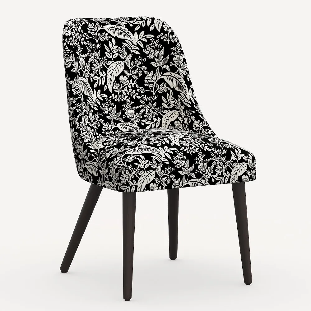 Rifle Paper Co. Clare Canopy Black & Cream Dining Chair