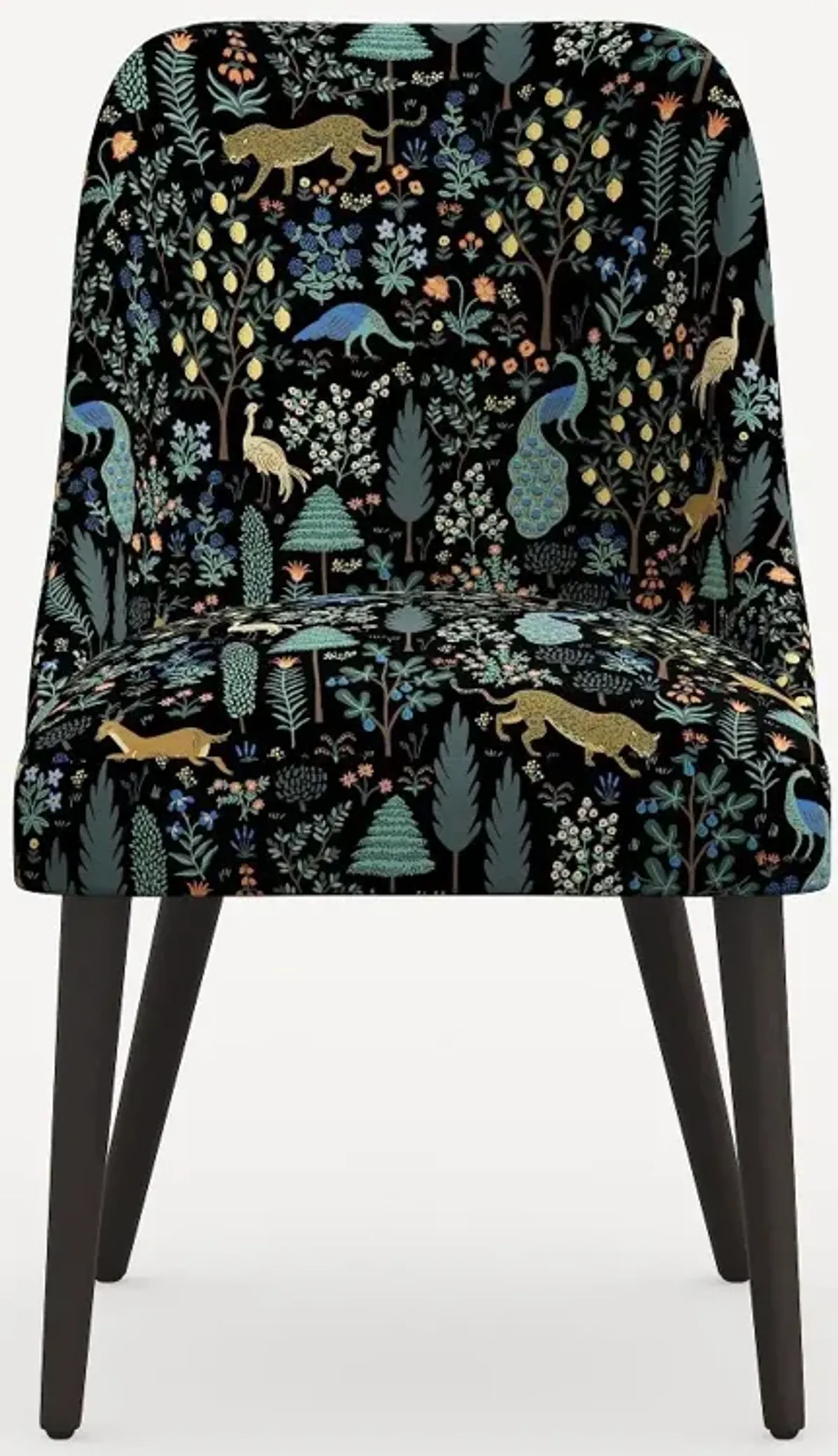 Rifle Paper Co. Clare Menagerie Black Dining Chair