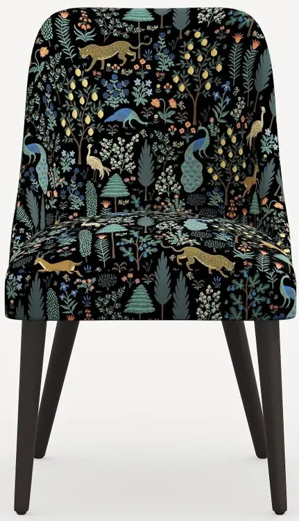 Rifle Paper Co. Clare Menagerie Black Dining Chair