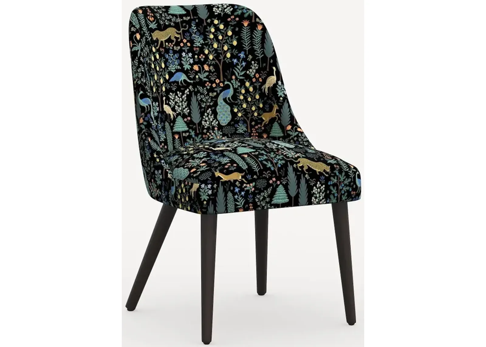 Rifle Paper Co. Clare Menagerie Black Dining Chair