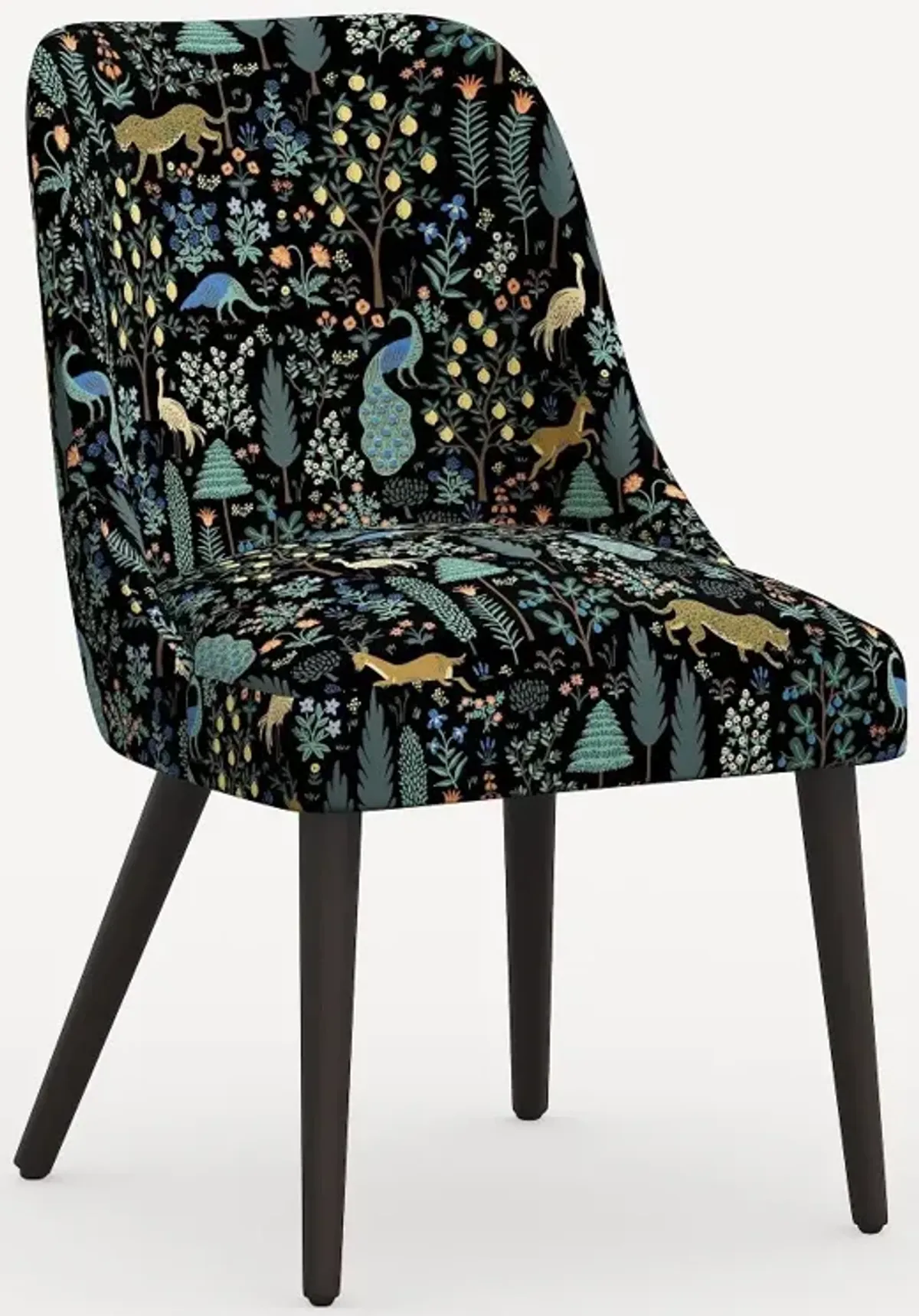 Rifle Paper Co. Clare Menagerie Black Dining Chair