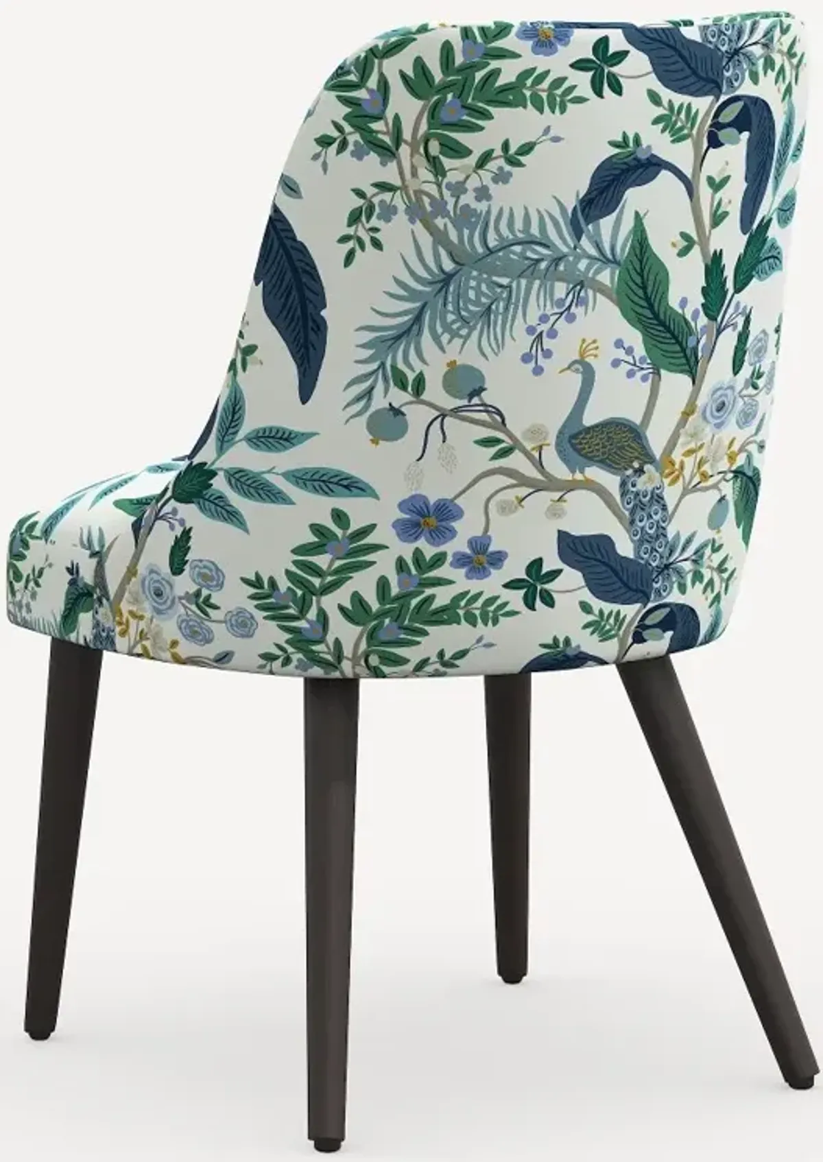 Rifle Paper Co. Clare Blue Peacock Dining Chair