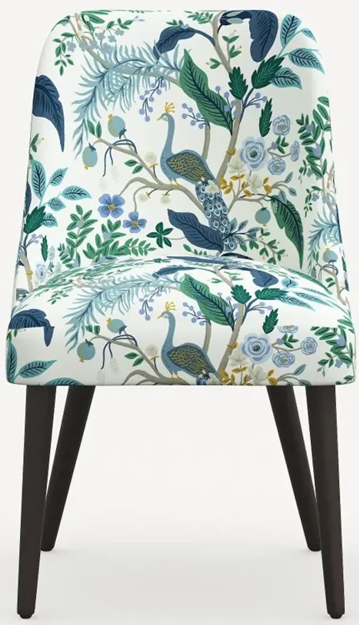 Rifle Paper Co. Clare Blue Peacock Dining Chair