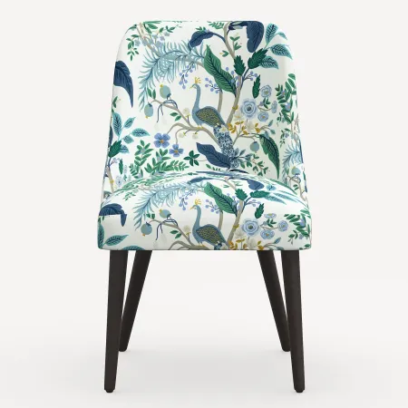 Rifle Paper Co. Clare Blue Peacock Dining Chair