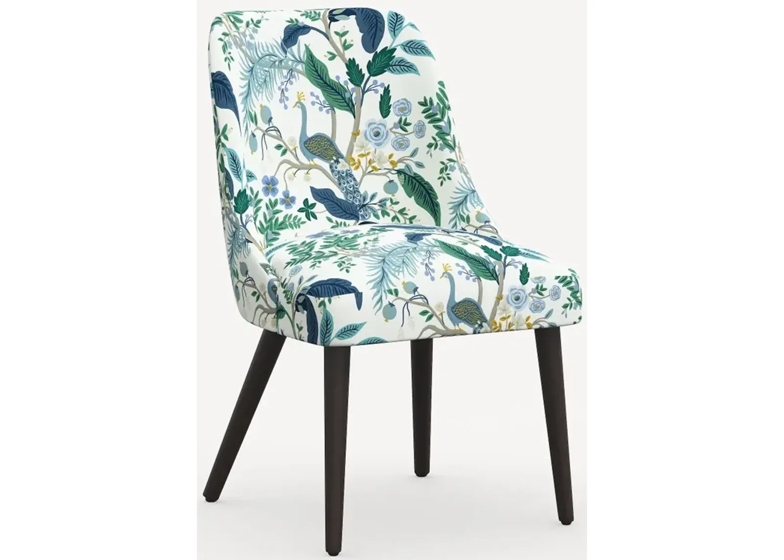 Rifle Paper Co. Clare Blue Peacock Dining Chair