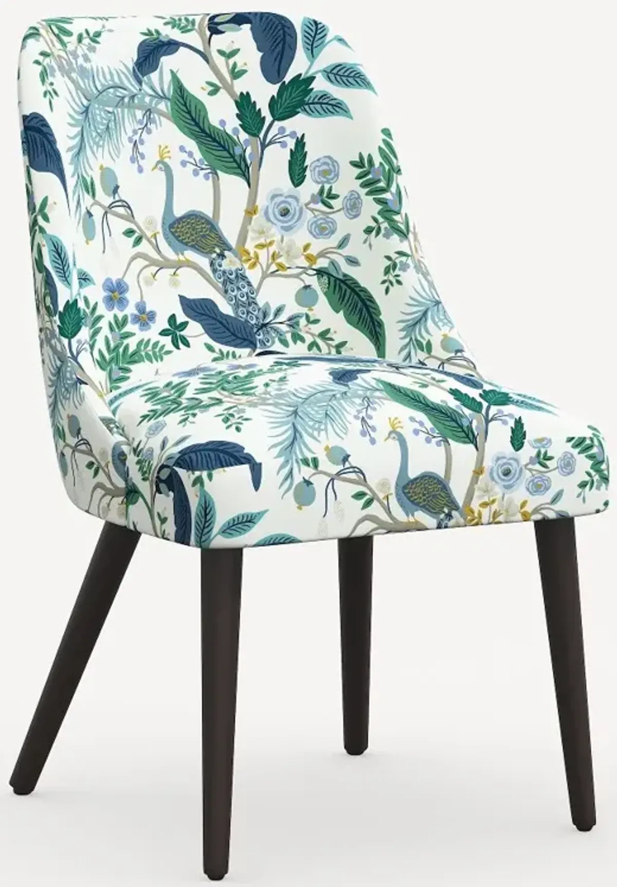 Rifle Paper Co. Clare Blue Peacock Dining Chair