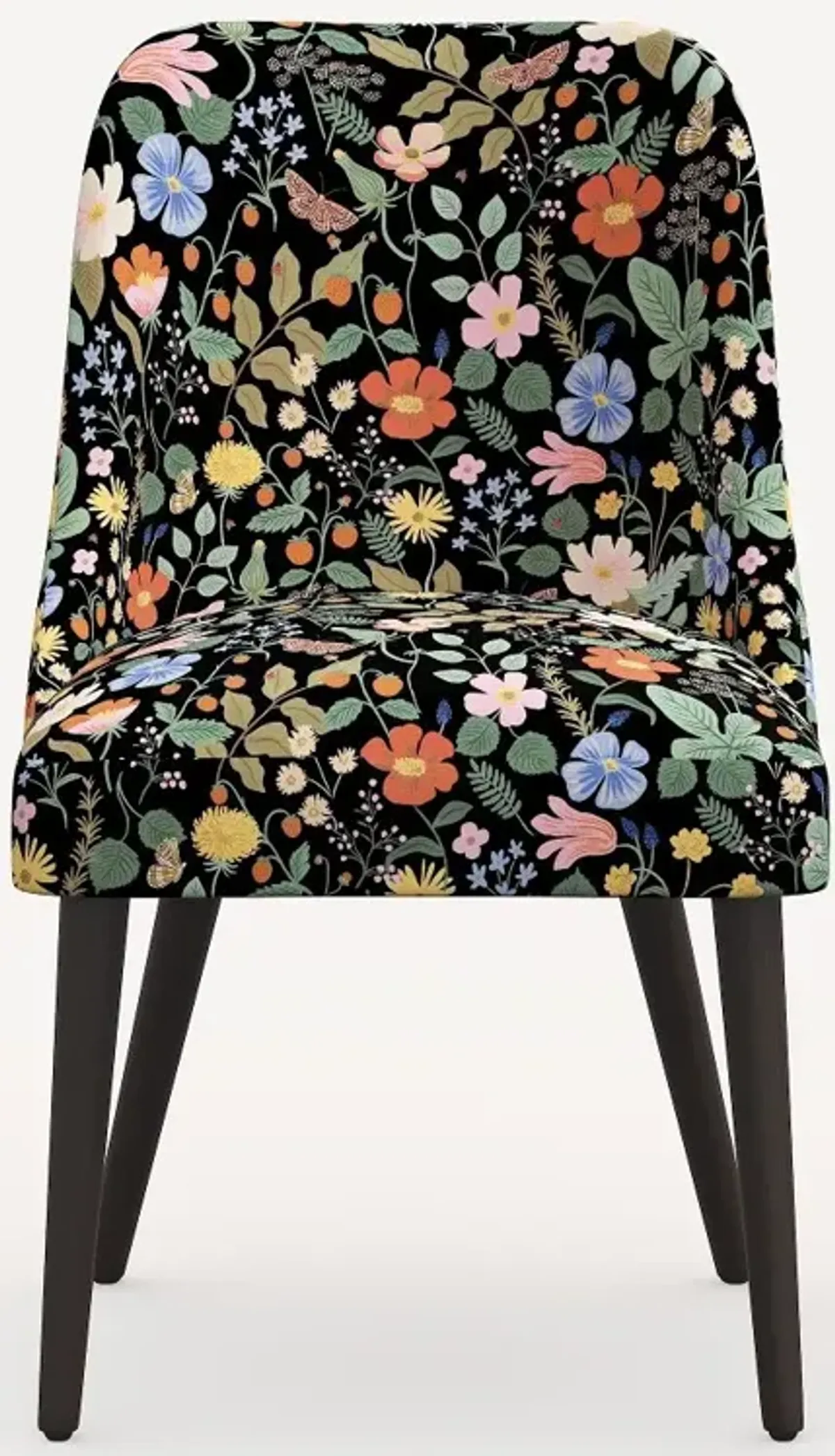 Rifle Paper Co. Clare Black Strawberry Fields Dining Chair